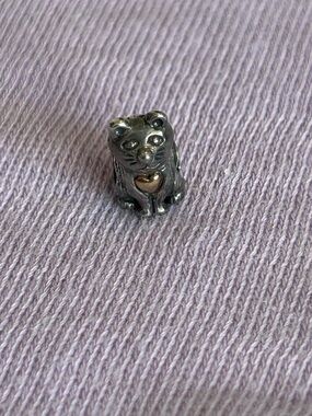 Gold/Sterling Pandora-style Cat Charm